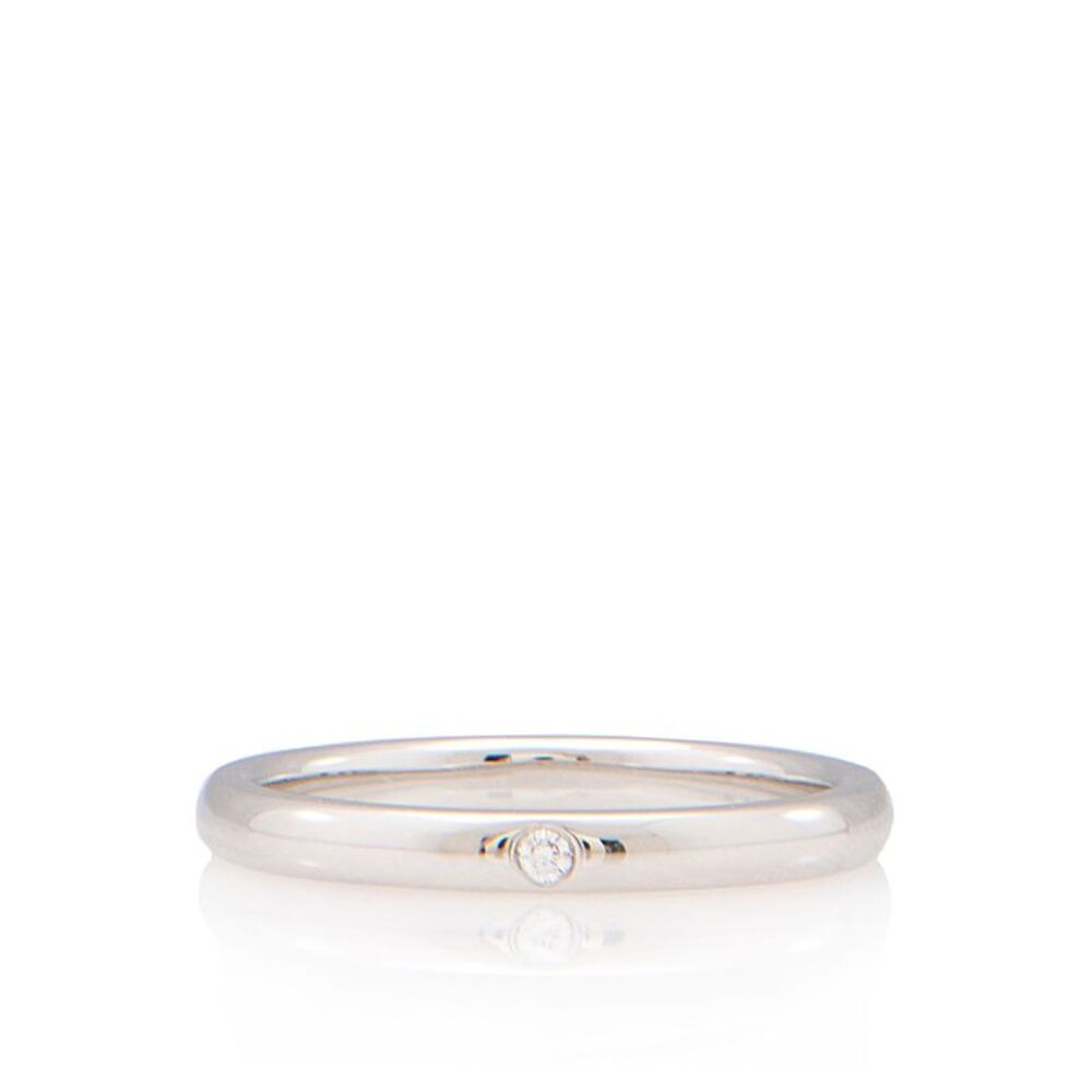 Tiffany & Co. Elsa Peretti Platinum Diamond Ring - Size 8